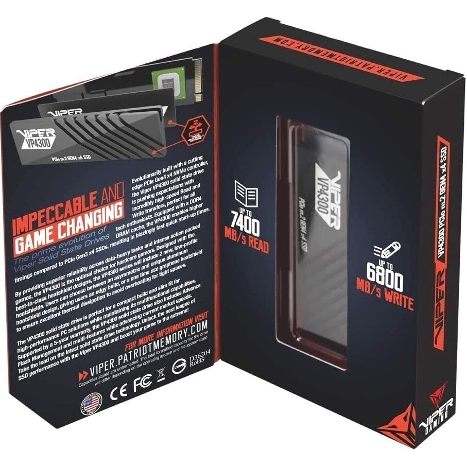 Накопитель SSD 1Tb Patriot Viper VP4300 (VP4300-1TBM28H) - фото 7