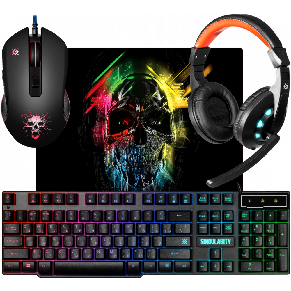 Гарнитура + мышь + коврик Defender Devourer MKP-118