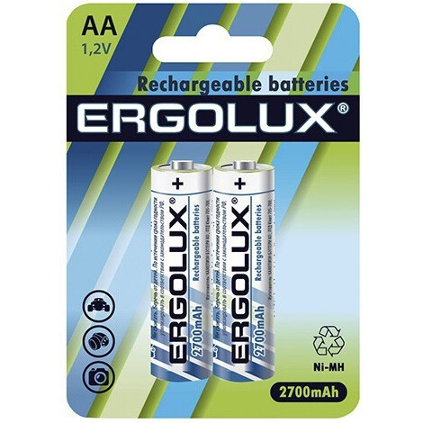 Аккумулятор Ergolux (AA, 2700mAh, 2 шт.)