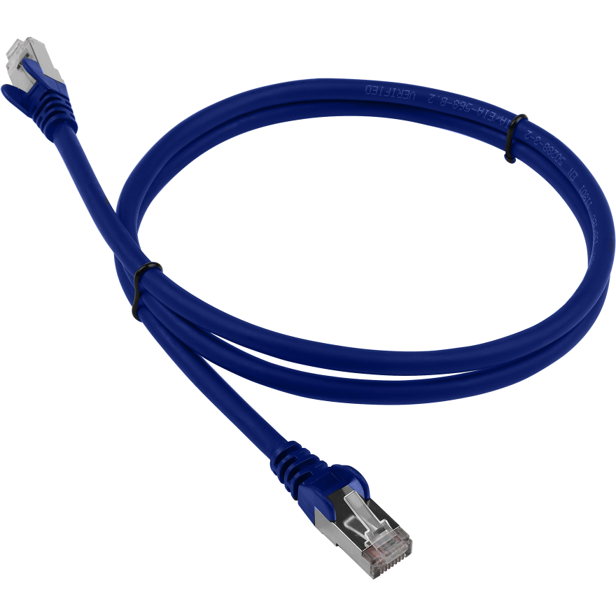 Патч-корд Lanmaster LAN-PC45/S6-0.5-BL, 0.5м
