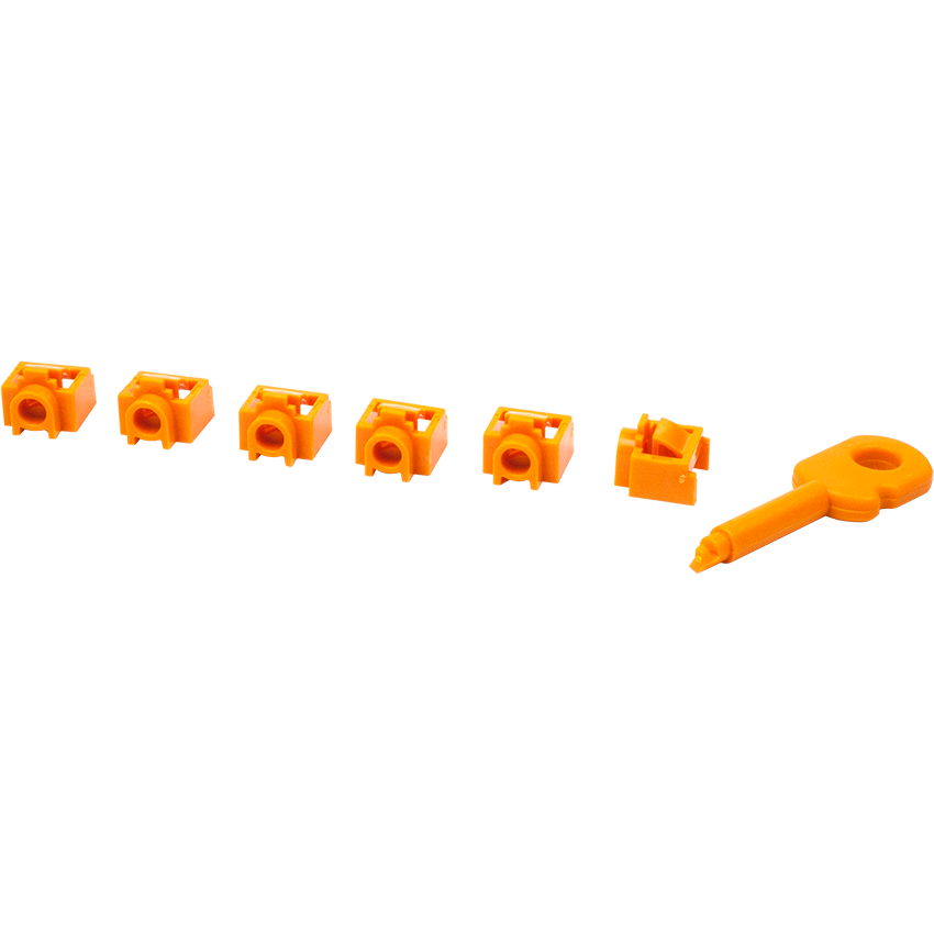 Заглушка Lanmaster LAN-SEC45-PL-SET-OR, 6 шт.