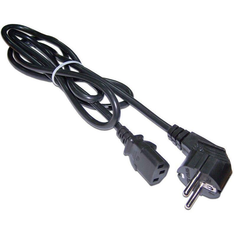 Кабель питания Schuko - C13, 2м, Lanmaster LAN-PP13/SHA-2.0-BK