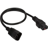 Кабель питания C13 - C14, 1м, Lanmaster LAN-PP13L/14-1.0-BK