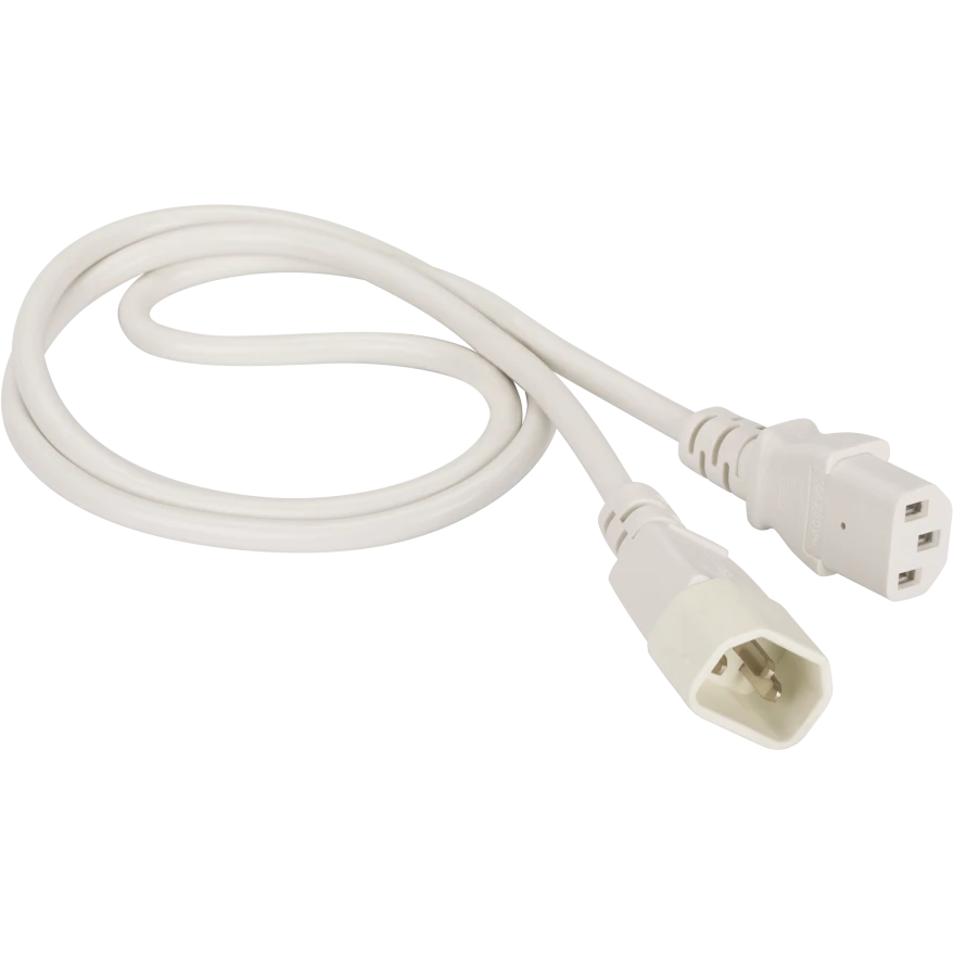 Кабель питания C13 - C14, 3м, Lanmaster LAN-PP13/14-3.0-WH