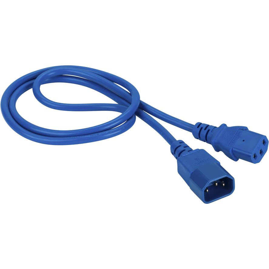 Кабель питания C13 - C14, 5м, Lanmaster LAN-PP13/14-5.0-BL
