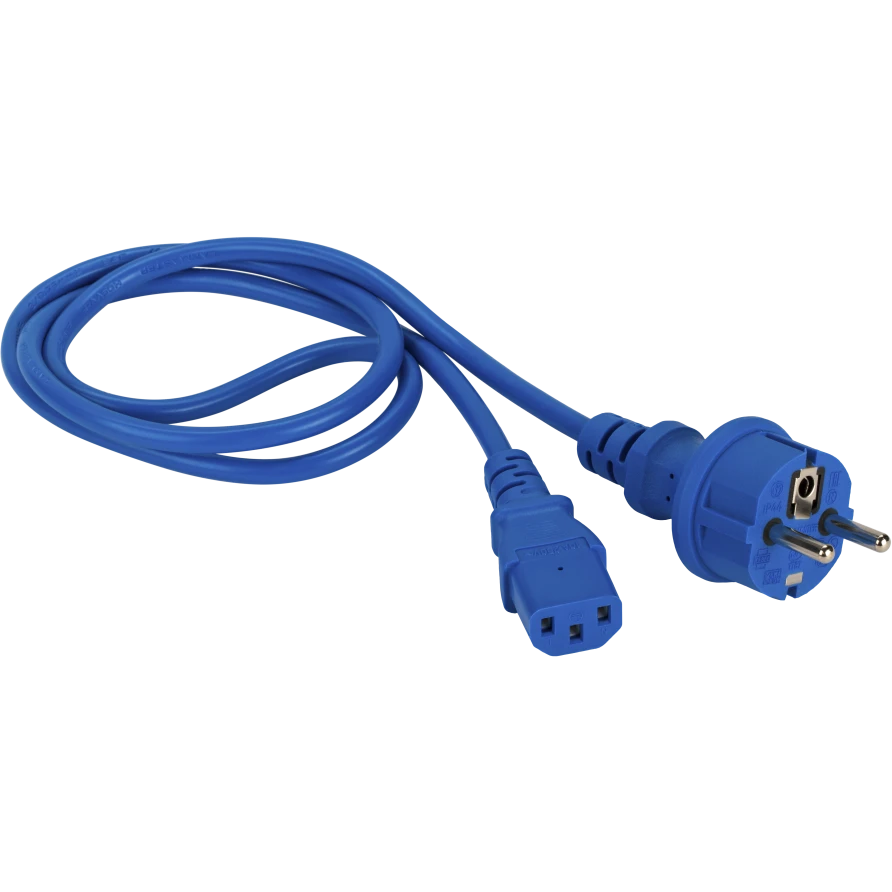 Кабель питания Schuko - C13, 1.8м, Lanmaster LAN-PP13/SH-1.8-BL