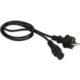 Кабель питания Schuko - C13, 1м, Lanmaster LAN-PP13L/SH-1.0-BK