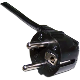 Кабель питания Schuko - C19, 0.5м, Lanmaster LAN-PP19/SHA-0.5-BK