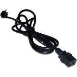 Кабель питания Schuko - C19, 3м, Lanmaster LAN-PP19/SHA-3.0-BK