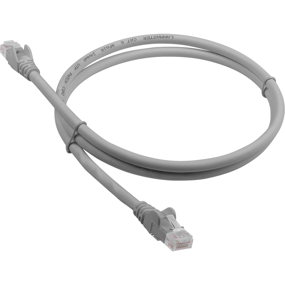 Патч-корд Lanmaster LAN-PC45/U6-1.0-GY, 1м