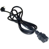 Кабель питания Schuko - C19, 2м, Lanmaster LAN-PP19/SH-2.0-BK