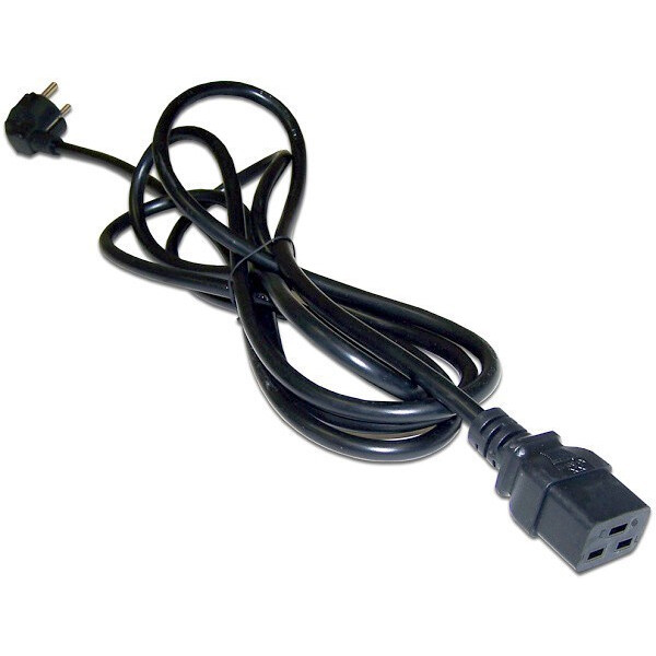 Кабель питания Schuko - C19, 3м, Lanmaster LAN-PP19/SH-3.0-BK