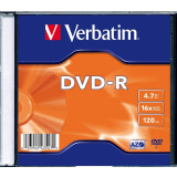 Диск DVD-R Verbatim 4.7Gb 16x Slim Case (20 шт.) (43547)