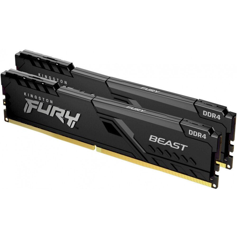 Оперативная память 16Gb DDR4 2666MHz Kingston Fury Beast Black (KF426C16BBK2/16) (2x8Gb KIT)