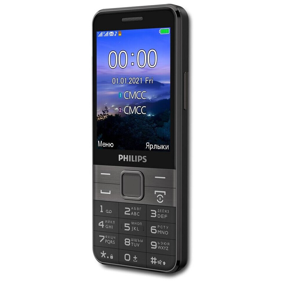 Телефон Philips Xenium E590 Black - фото 2