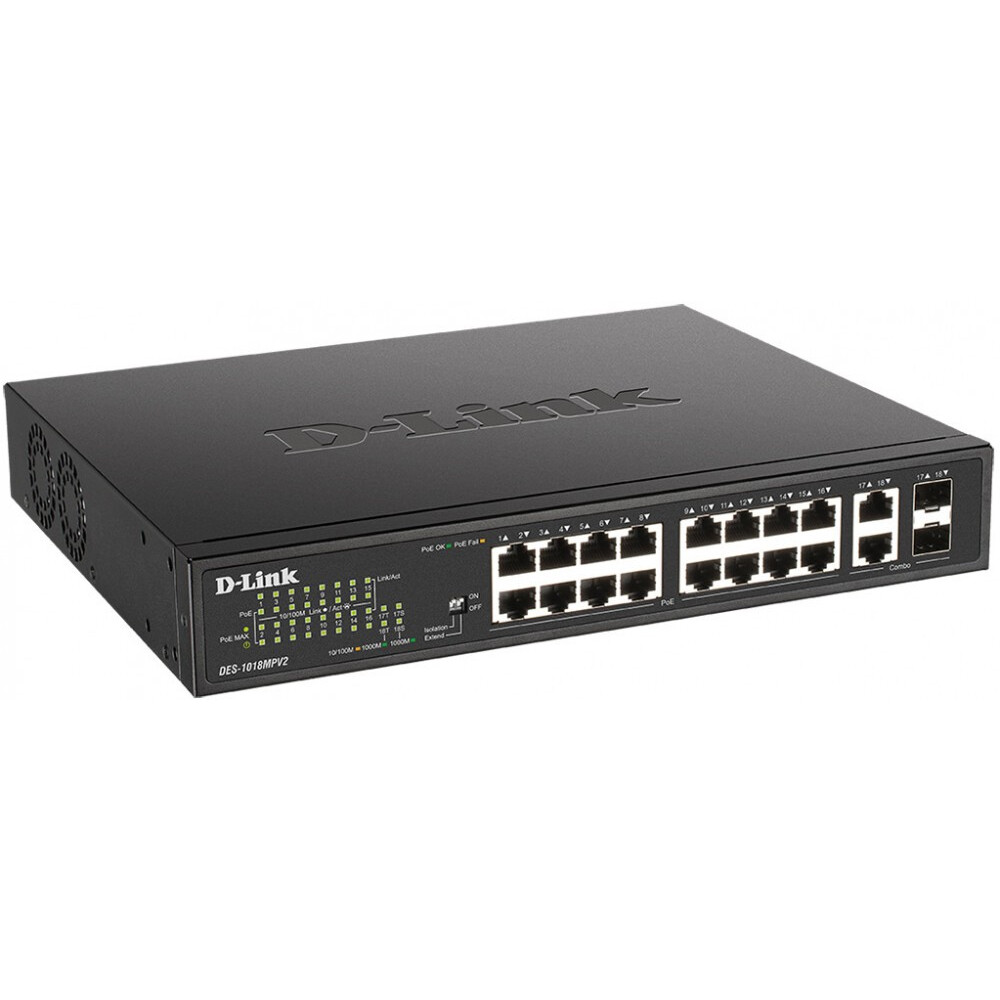 Коммутатор (свитч) D-Link DES-1018MPV2 - DES-1018MPV2/A1A