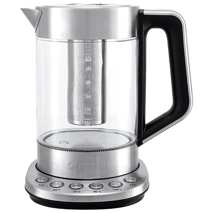 Чайник Kitfort KT-622 Silver - фото 2