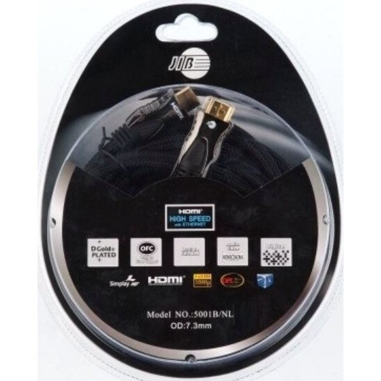 Кабель HDMI - HDMI, 2м, JIB 5001B/NL-2.0m - фото 2