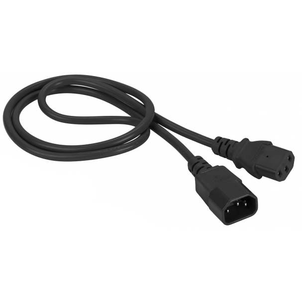 Кабель питания C13 - C14, 1.5м, Lanmaster LAN-PP13/14-1.5-BK