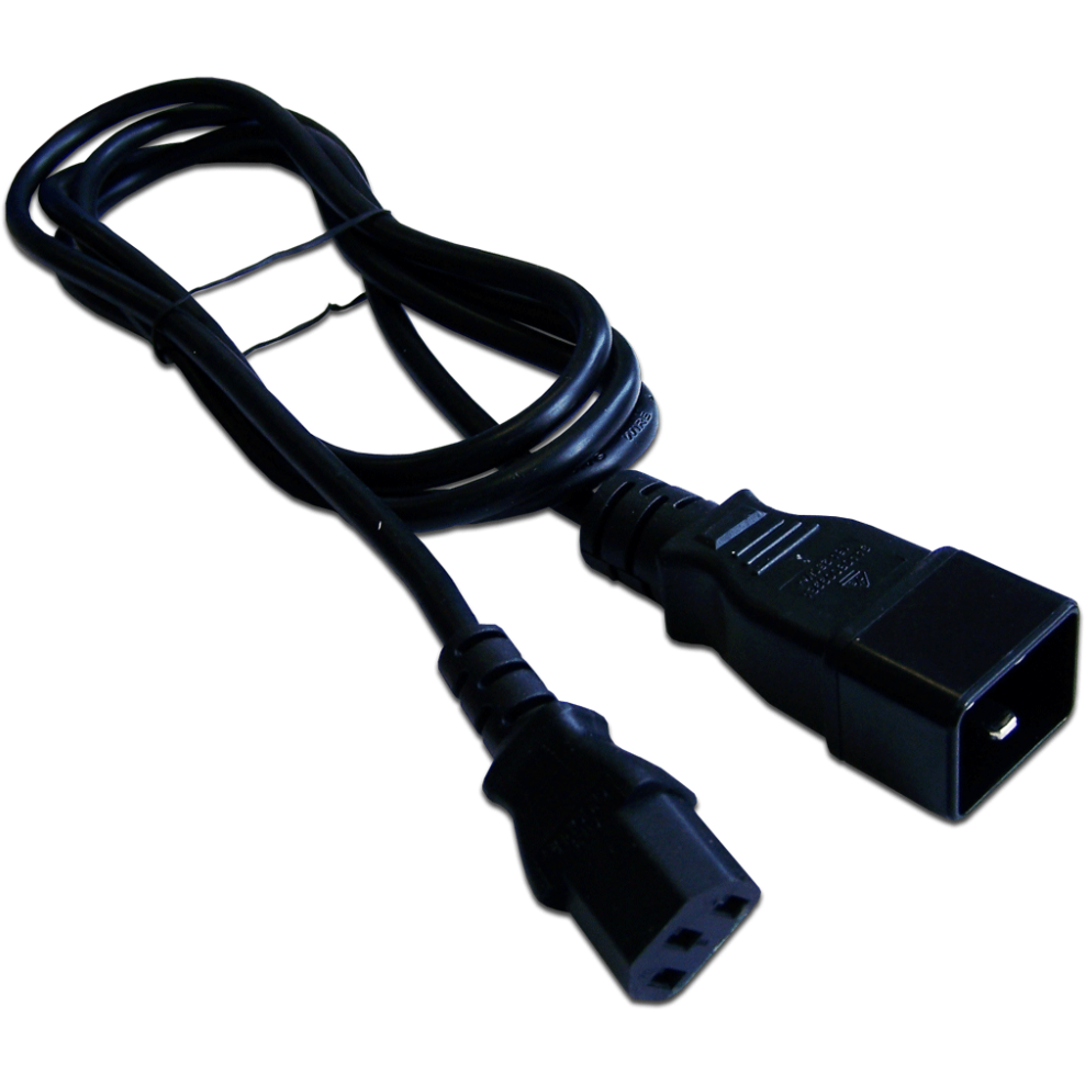 Кабель питания C13 - C20, 1м, Lanmaster LAN-PP13/20-1.0-BK