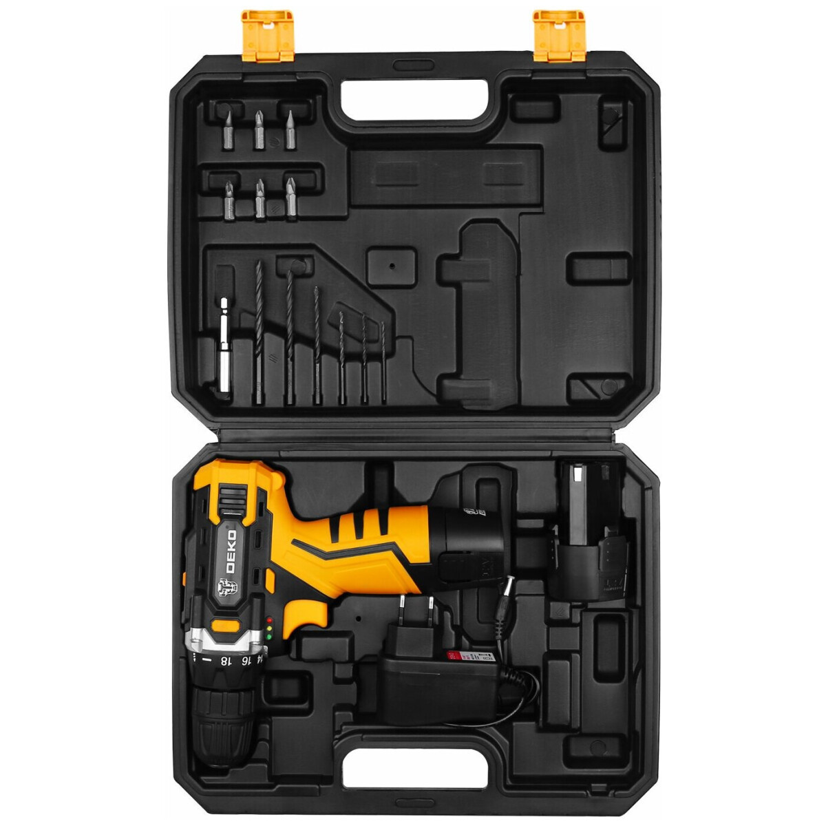 Дрель DEKO DKCD12FU-Li SET3 - 063-4173 - фото 3