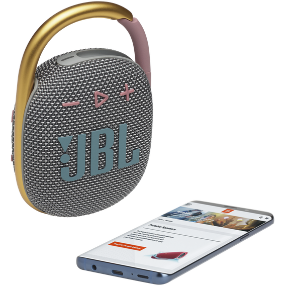 Портативная акустика JBL Clip 4 Grey - JBLCLIP4GRY - фото 7