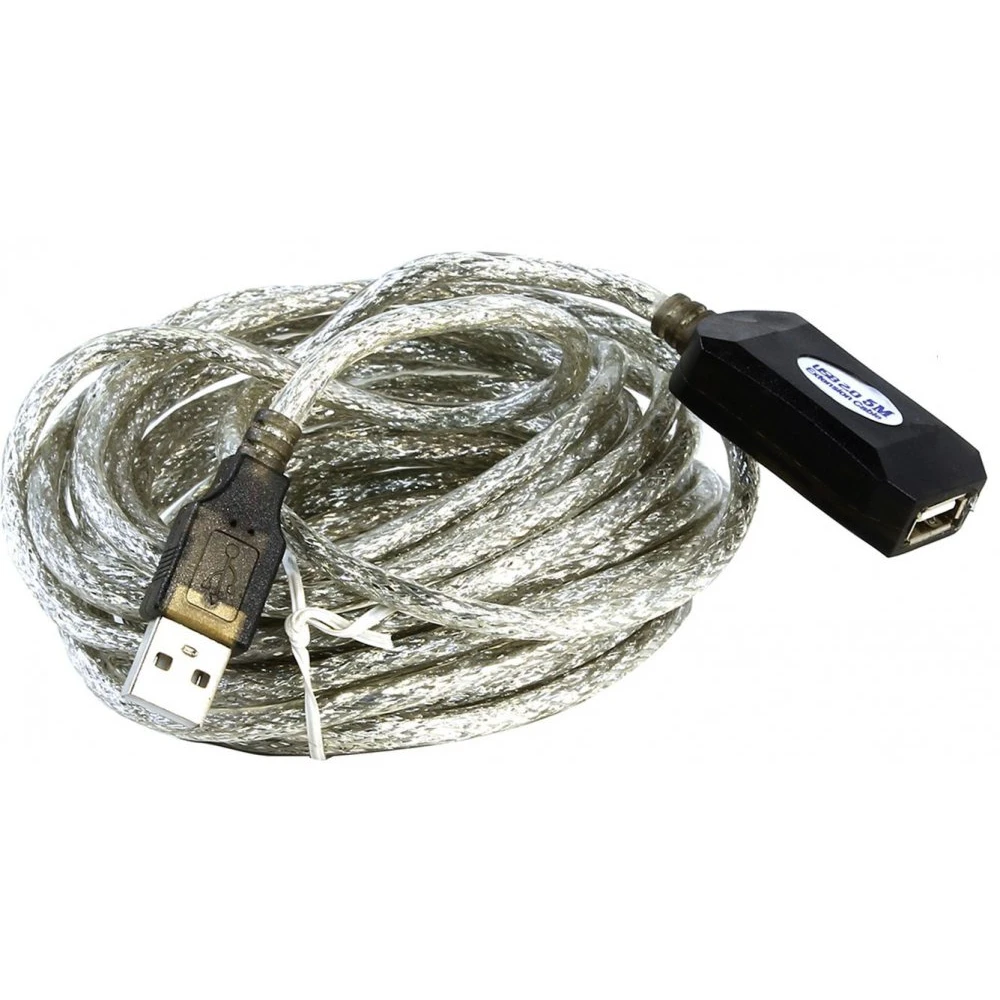 Кабель удлинительный USB A (M) - USB A (F), 5м, AOpen ACU823-5M