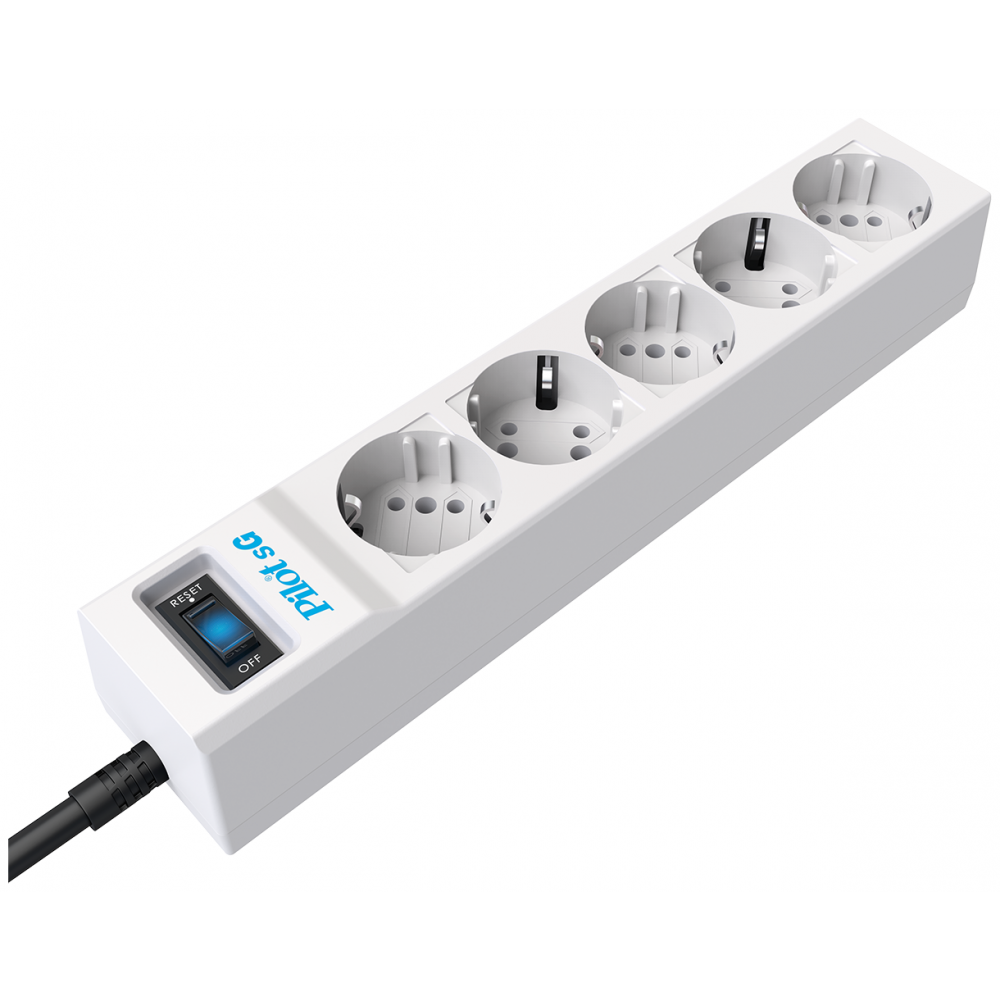 Сетевой фильтр Pilot sG 1.8м 5 розеток White - фото 3