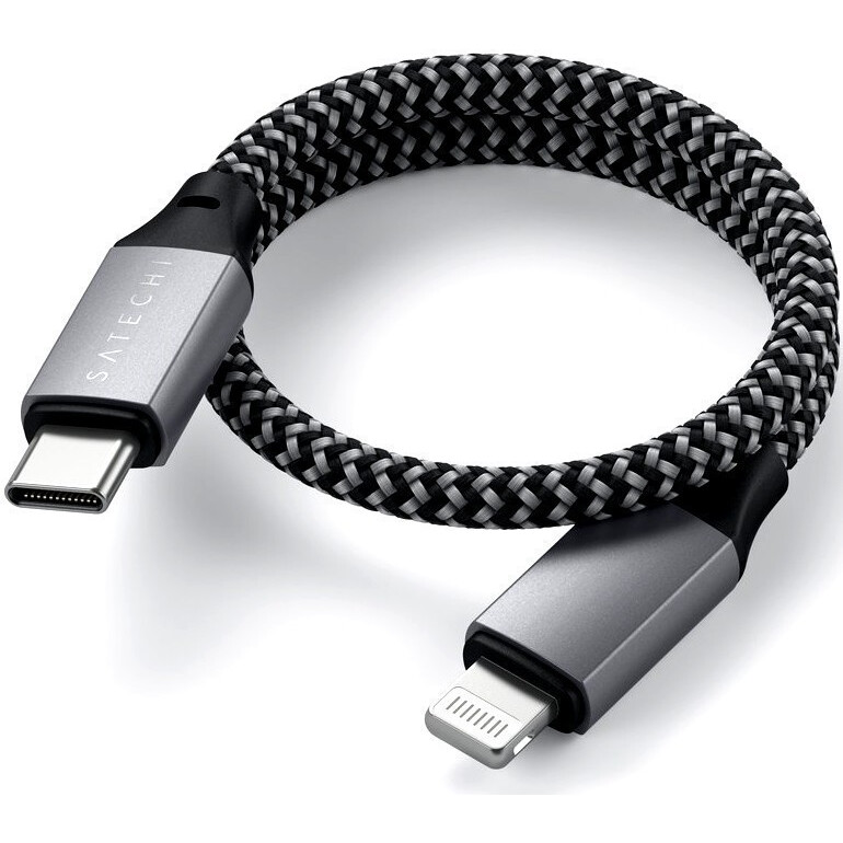 Кабель USB Type-C - Lightning, 0.25м, Satechi ST-TCL10M