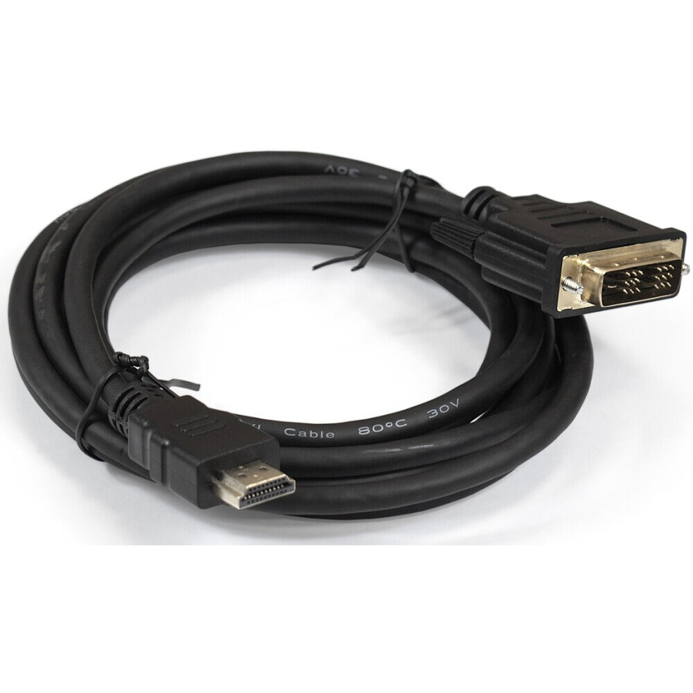 Кабель HDMI - DVI, 1.8м, ExeGate EX-CC-HDMIM-DVIM-1.8