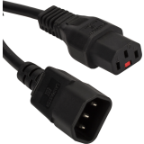 Кабель питания C13 - C14, 3м, Lanmaster LAN-PP13L/14-3.0-BK