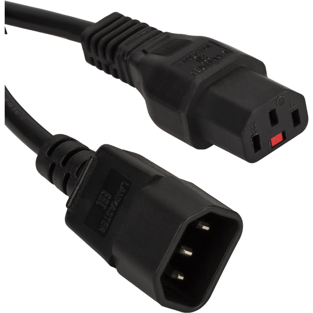Кабель питания C13 - C14, 3м, Lanmaster LAN-PP13L/14-3.0-BK