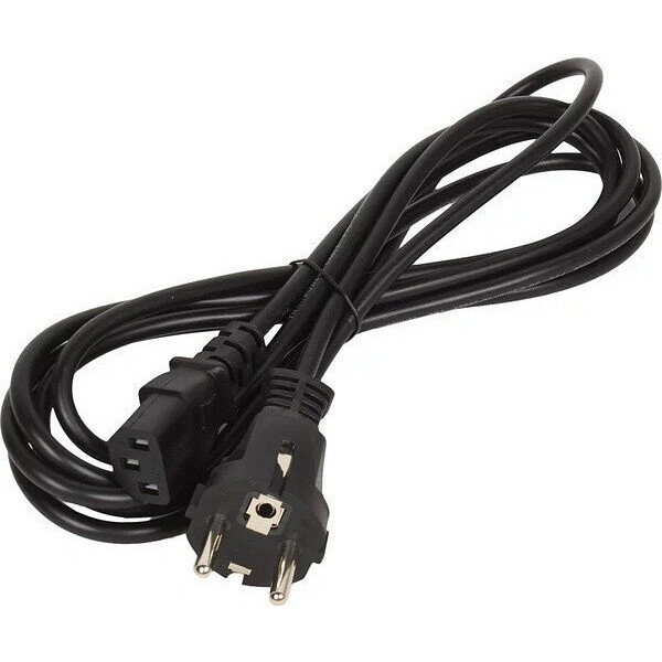 Кабель питания Schuko - C13, 3м, Telecom TE021-CU0.75-3M - TE021-CU-0.75MM-POWER-CORD-3.0M - фото 2