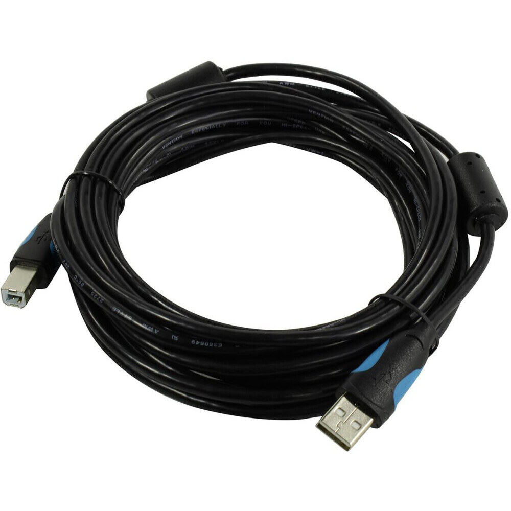Кабель USB A (M) - USB B (M), 5м, Vention VAS-A16-B500