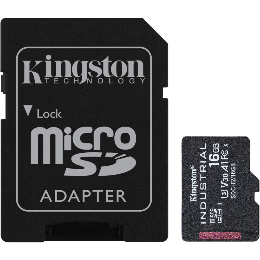 Карта памяти 16GB MicroSD Kingston + SD адаптер (SDCIT2/16GB)
