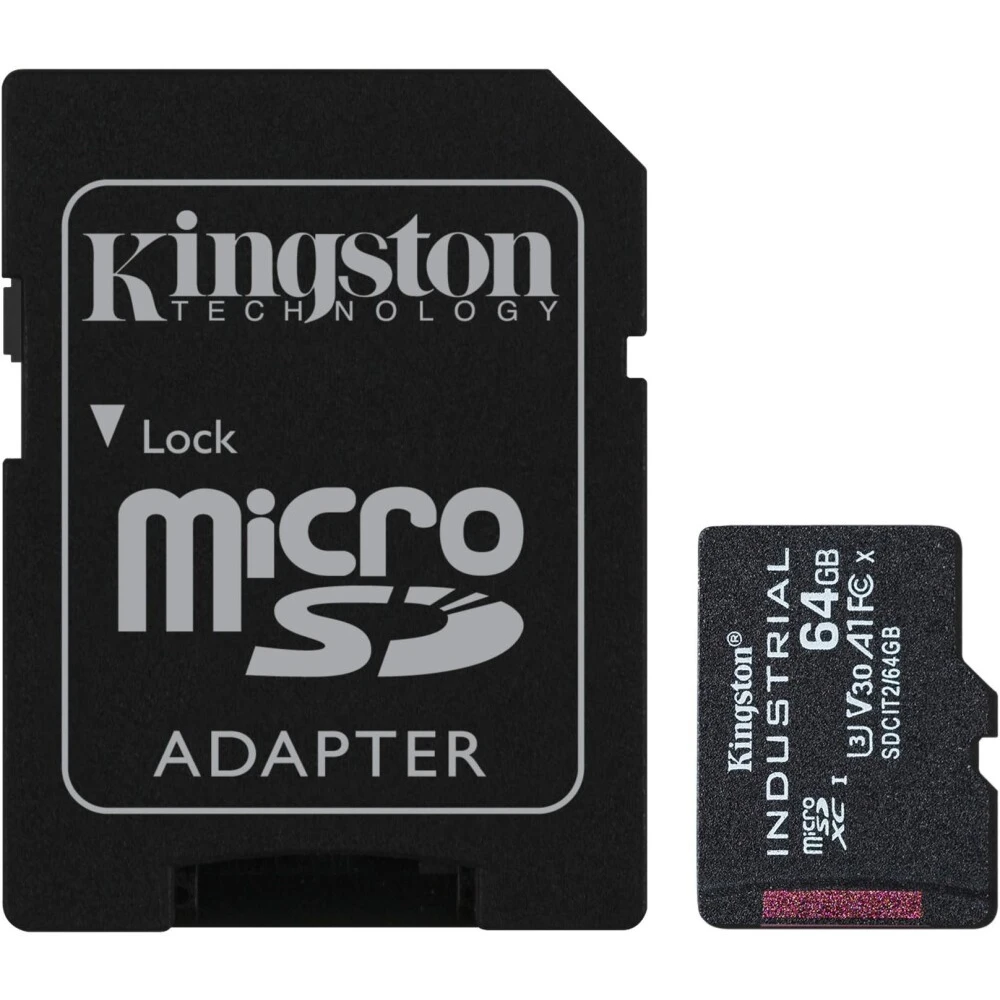 Карта памяти 64GB MicroSD Kingston + SD адаптер (SDCIT2/64GB)