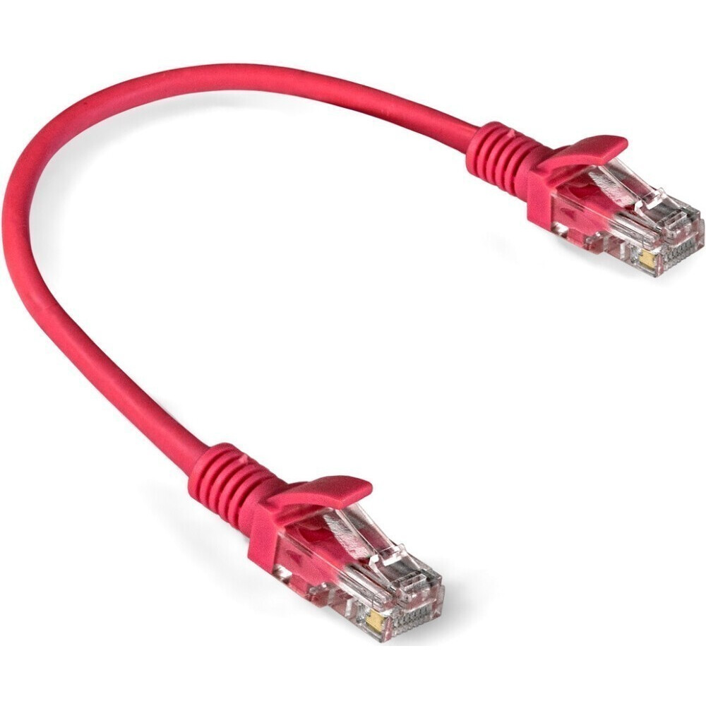 Патч-корд ExeGate UTP-RJ45-RJ45-5e-0,3M-LSZH-RD, 0.3м