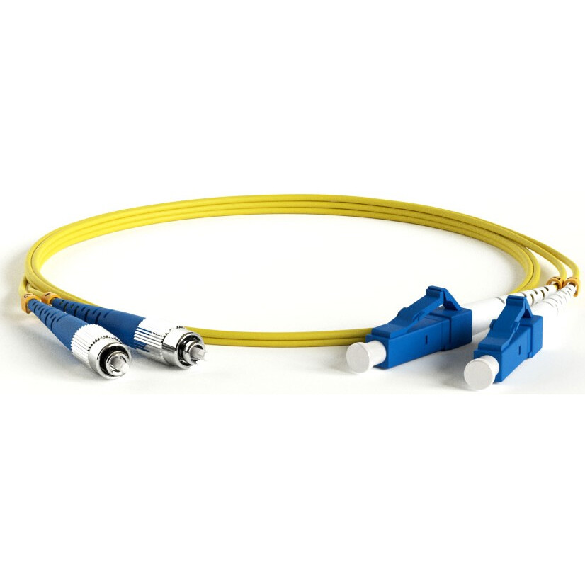 Патч-корд Hyperline FC-D2-9-FC/UR-LC/UR-H-5M-LSZH-YL (FC-9-FC-LC-UPC-5M), 5м