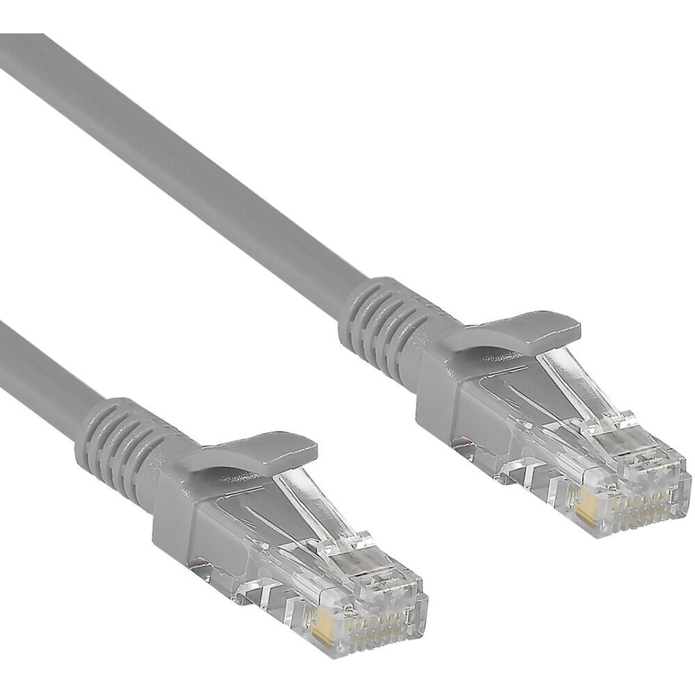 Патч-корд ExeGate UTP-RJ45-RJ45-5e-CU-2M-GY, 2м - EX282012RUS