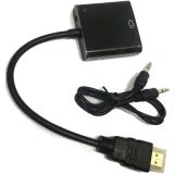 Переходник HDMI (M) - VGA (F), 0.1м, Buro HDMI-M-VGA-F