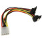 Переходник Molex - 2x SATA, 0.15м, Vention KDCBB