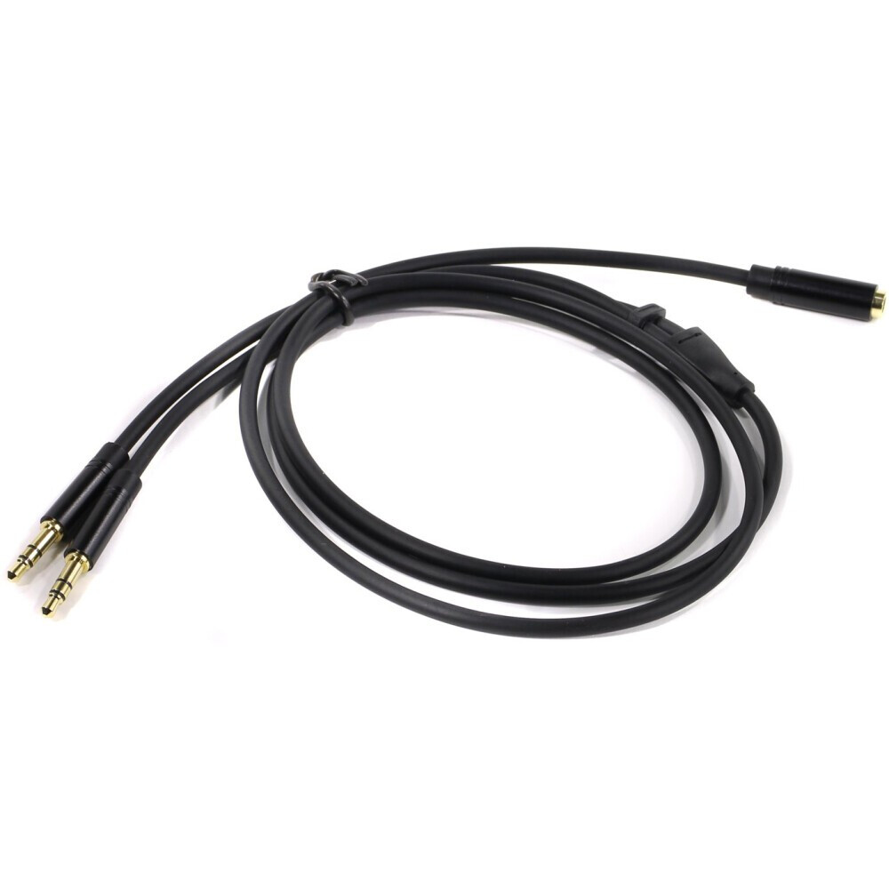 Разветвитель 3.5 Jack (F) - 2x 3.5 Jack (M), 1м, Vention BBDBF