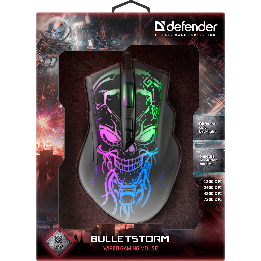 Мышь Defender Bulletstorm GM-928 Black (52928) - фото 3