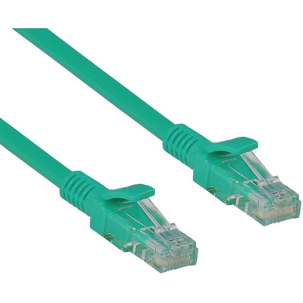 Патч-корд ExeGate UTP-RJ45-RJ45-5e-1M-GN, 1м - EX258672RUS