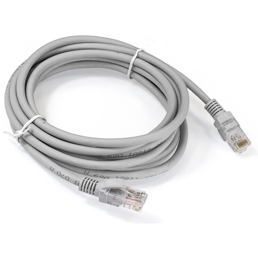 Патч-корд ExeGate UTP-RJ45-RJ45-5e-5M-LSZH-GY, 5м