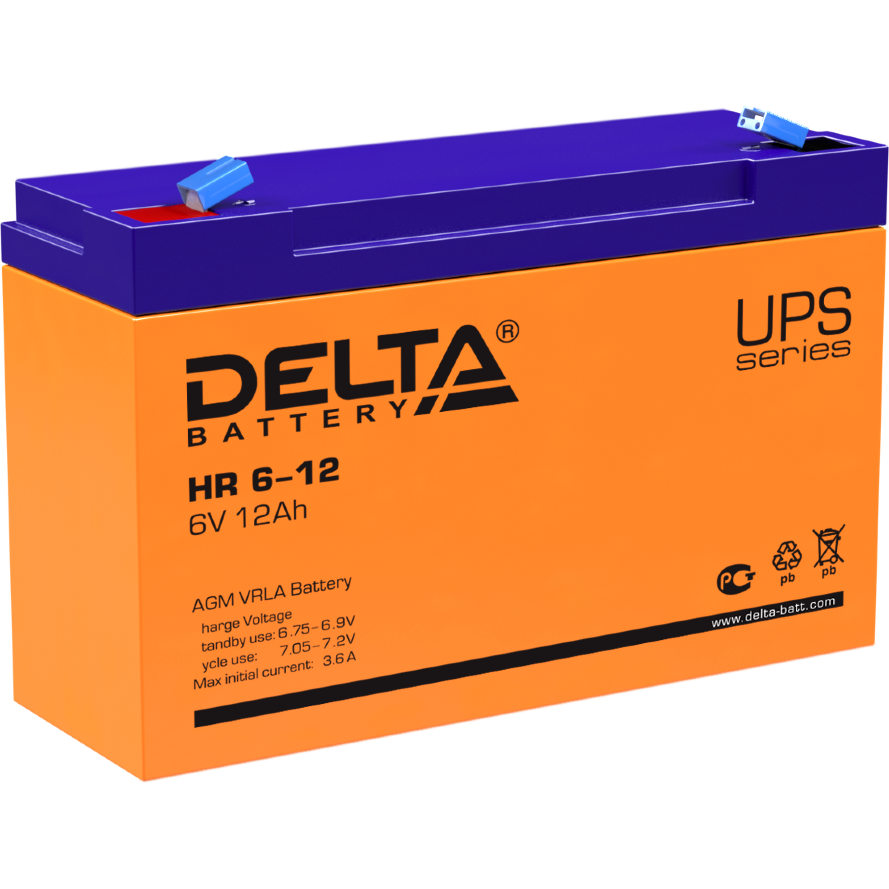 Аккумуляторная батарея Delta HR6-12