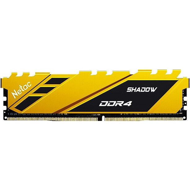 Оперативная память 16Gb DDR4 2666MHz Netac Shadow Yellow (NTSDD4P26SP-16Y)
