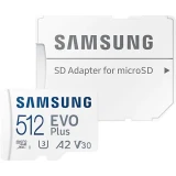 Карта памяти 512Gb MicroSD Samsung EVO Plus + SD адаптер (MB-MC512KA)