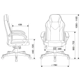 Игровое кресло Бюрократ Zombie Game 17 Black/Grey (ZOMBIE GAME 17 GREY)