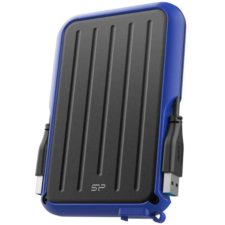 Внешний жёсткий диск 1TB Silicon Power Armor A66 Black/Blue (SP010TBPHD66SS3B)